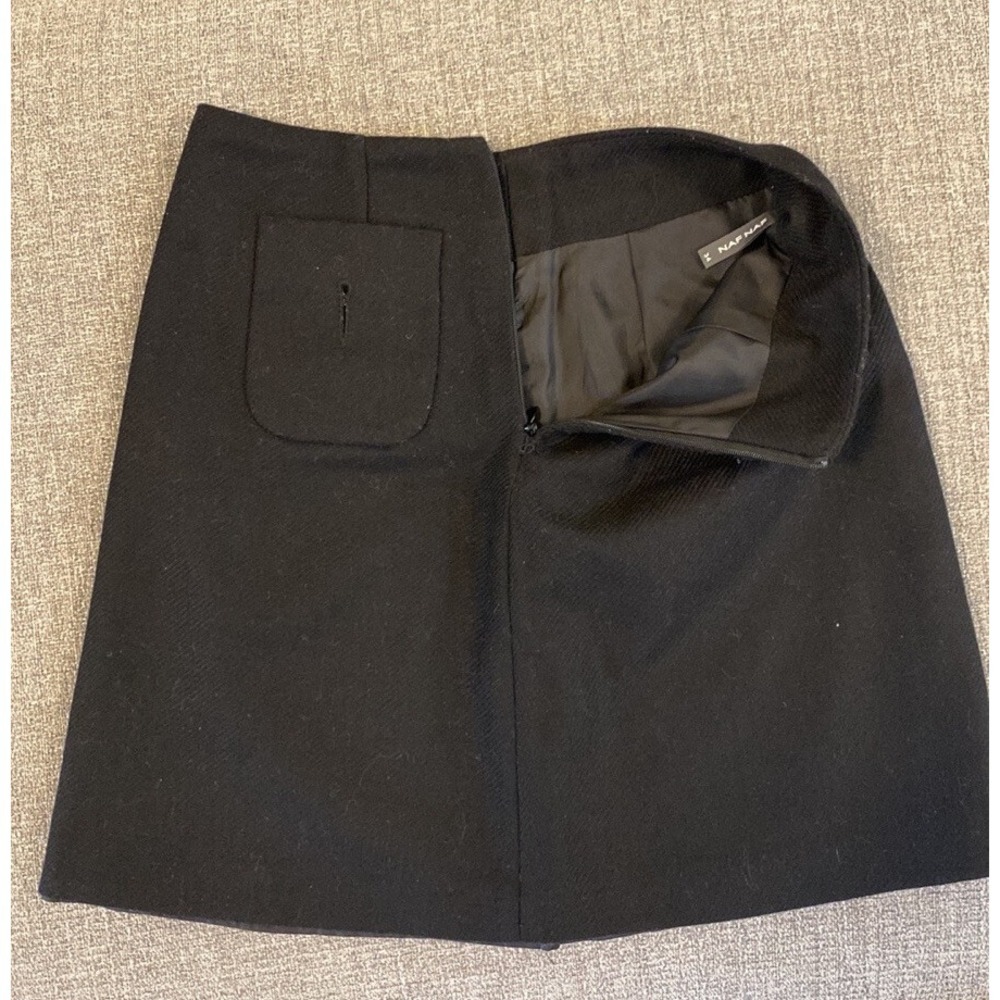 Naf naf black skirts polyster/laine wool
